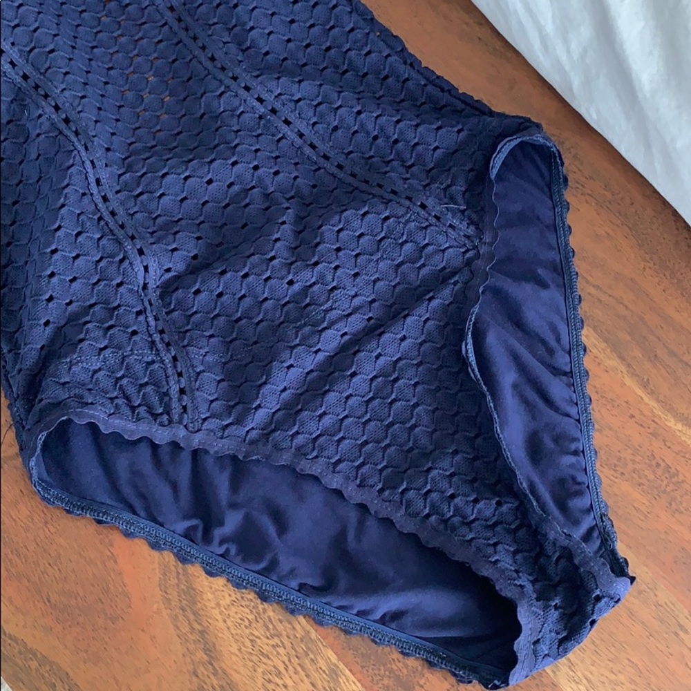 Eyelet Tank OnePiece Bathing Suit Gem